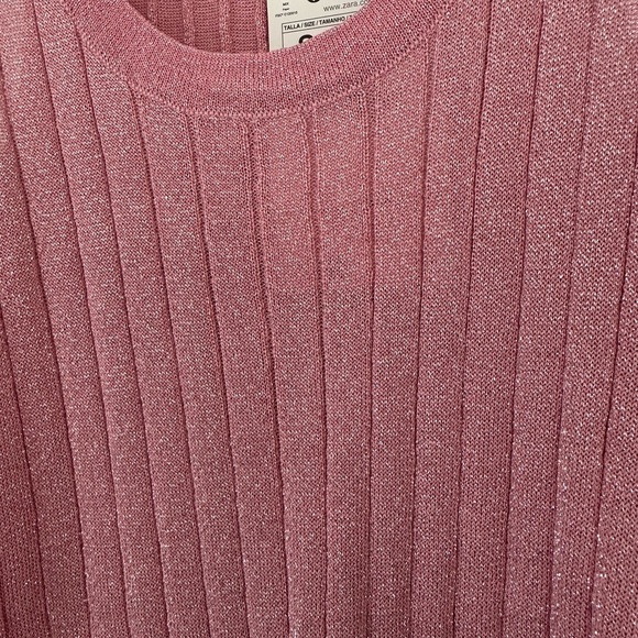 Zara Pink Ribbed Tank Top - Picture 5 of 8
